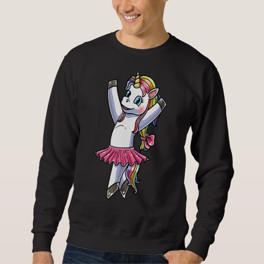 Unicorn Ballet Dance Ballerina Dancing Danseuse  2 Trui (Voorkant)