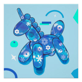 Unicorn Ballon Perfect Poster
