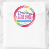 Unicorn Bath Bomb Custom Labkers Ronde Sticker (Tas)