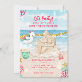 Unicorn Beach Summer Birthday Download Kaart