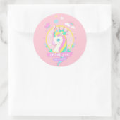 Unicorn Bedankt Ronde Sticker (Tas)