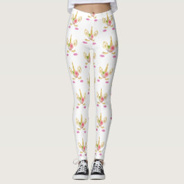 Unicorn bedrukte roze leggings