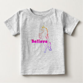 Unicorn Believe Design - Baby Fine Jersey T-Shirt