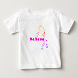 Unicorn Believe Design - Baby Fine Jersey T-Shirt