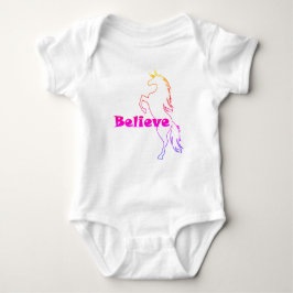 Unicorn Believe Design - Baby Jersey Bodysuit