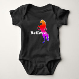 Unicorn Believe Design - Baby Jersey Bodysuit
