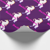 Unicorn Believe design - Glanzend omslagpapier, 30 Cadeaupapier (Hoek)