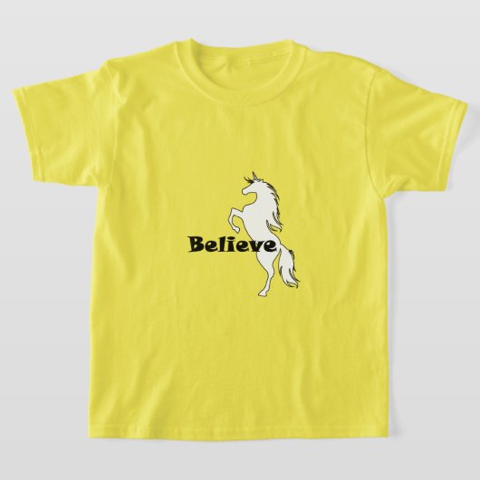 Unicorn Believe Design - Meisjes' Basic T-Shirt (Laagn)