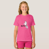 Unicorn Believe Design - Meisjes' Basic T-Shirt (Voorkant volledig)