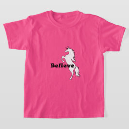 Unicorn Believe Design - Meisjes' Basic T-Shirt