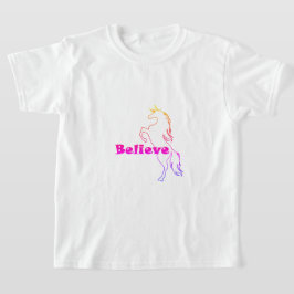 Unicorn Believe Design - Meisjes' Basic T-Shirt