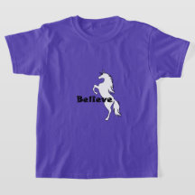 Unicorn Believe Design - Meisjes' Basic T-Shirt