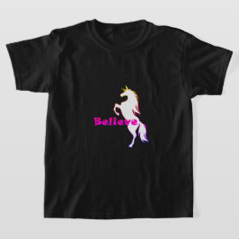 Unicorn Believe Design - Meisjes' Basic T-Shirt