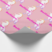 Unicorn Believe Designg - Glanzend Verpakkingspapi Cadeaupapier (Hoek)