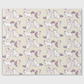 Unicorn Beren Verpakkingspapier Cadeaupapier (Vlak)