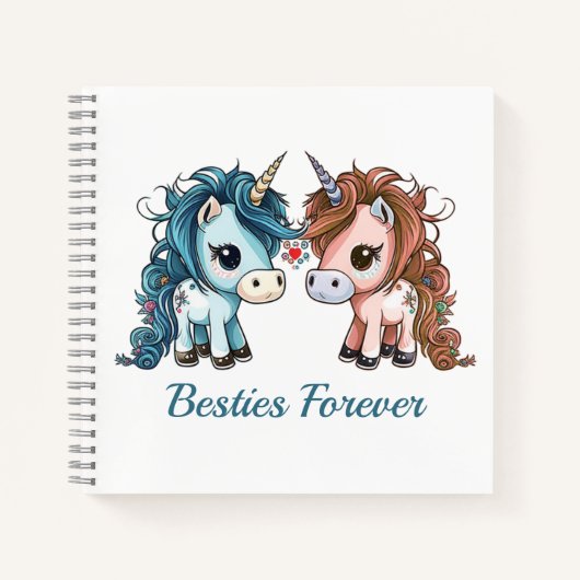 Unicorn Besties Forever Notitieboek (Voorkant)
