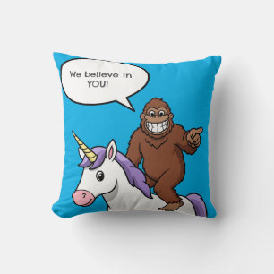 Unicorn & Bigfoot geloven in jou Kussen