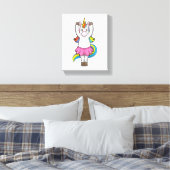 Unicorn bij Ballet Dance met Skirt Canvas Afdruk (Insitu (Slaapkamer))