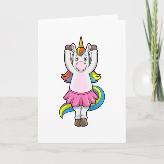 Unicorn bij Ballet Dance met Skirt Kaart (Voorkant)