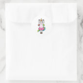 Unicorn bij Ballet Dance met Skirt Ronde Sticker (Tas)
