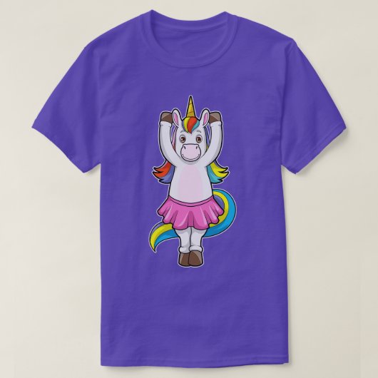 Unicorn bij Ballet Dance met Skirt T-shirt (Design voorkant)