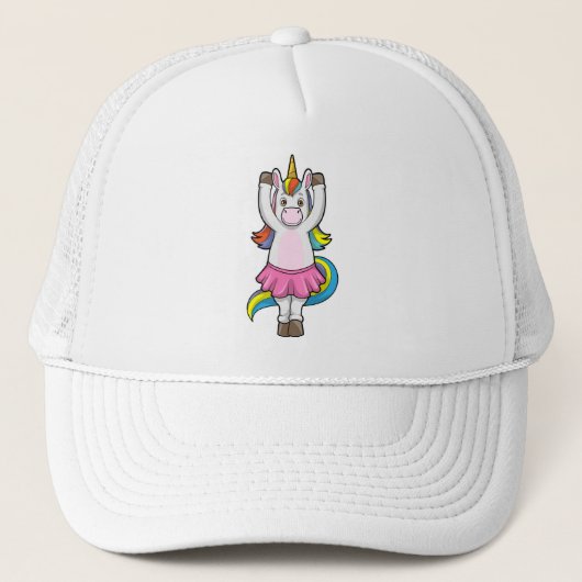 Unicorn bij Ballet Dance met Skirt Trucker Pet (Voorkant)