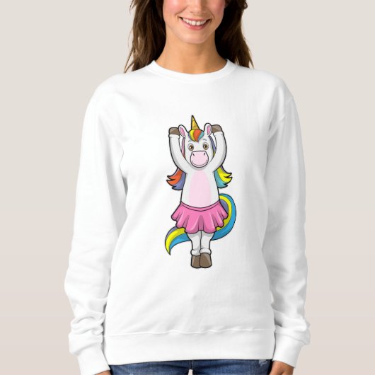 Unicorn bij Ballet Dance met Skirt Trui (Voorkant)