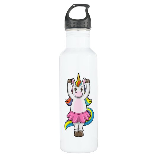 Unicorn bij Ballet Dance met Skirt Waterfles (Voorkant)