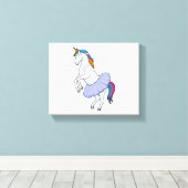Unicorn bij Ballet met Skirt Canvas Afdruk (Insitu (Houten vloer))