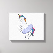 Unicorn bij Ballet met Skirt Canvas Afdruk (Voorkant)