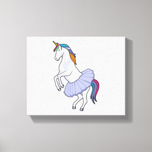 Unicorn bij Ballet met Skirt Canvas Afdruk (Voorkant)
