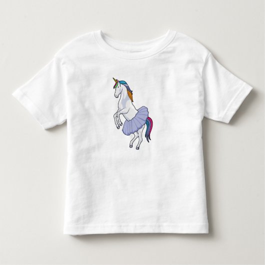 Unicorn bij Ballet met Skirt Kinder Shirts (Voorkant)