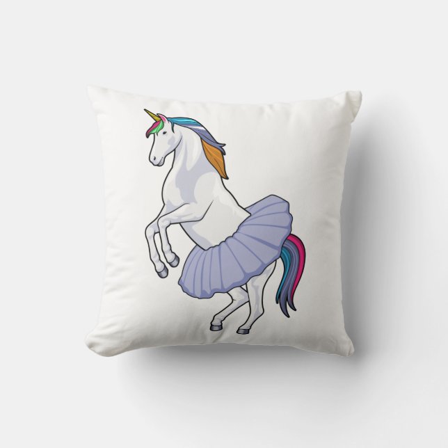 Unicorn bij Ballet met Skirt Kussen (Voorkant)