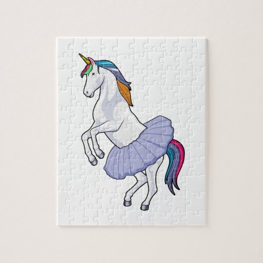 Unicorn bij Ballet met Skirt Legpuzzel (Verticaal)