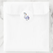 Unicorn bij Ballet met Skirt Ronde Sticker (Tas)