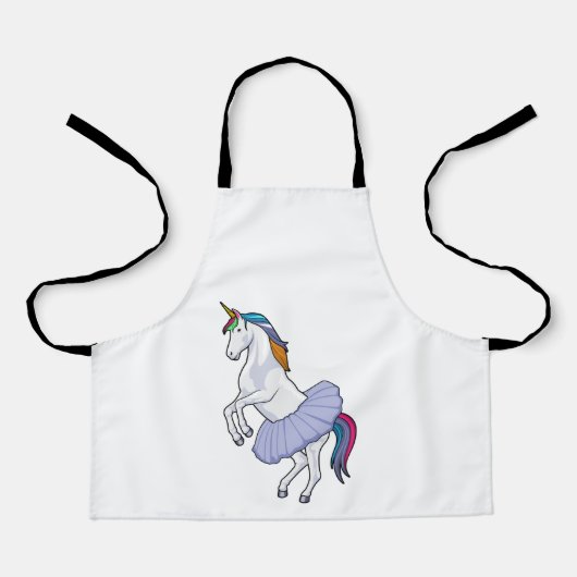Unicorn bij Ballet met Skirt Schort (Voorkant)
