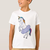 Unicorn bij Ballet met Skirt T-shirt (Voorkant)