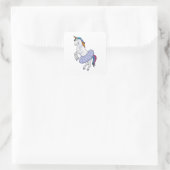 Unicorn bij Ballet met Skirt Vierkante Sticker (Tas)