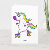 Unicorn bij Gealigneerd schaatsen met schaatsen va Kaart (Achterkant)