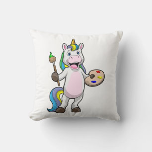Unicorn bij het Schilderen met Borstel & Kleur Kussen