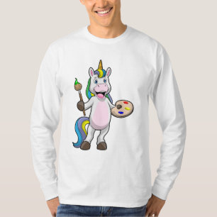 Unicorn bij het Schilderen met Borstel & Kleur T-shirt