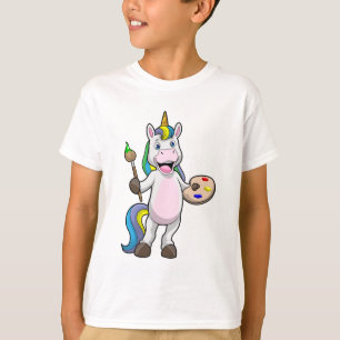 Unicorn bij het Schilderen met Borstel & Kleur T-shirt