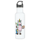 Unicorn bij het Schilderen met Borstel & Kleur Waterfles (Voorkant)