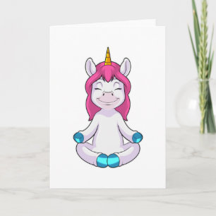 Unicorn bij Meditate in vergadering Kaart
