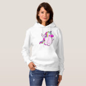 Unicorn bij vliegen hoodie (Voorkant volledig)