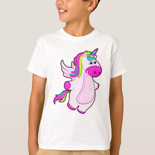 Unicorn bij vliegen t-shirt (Voorkant)