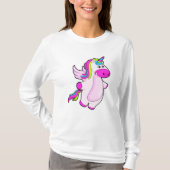 Unicorn bij vliegen t-shirt (Voorkant)