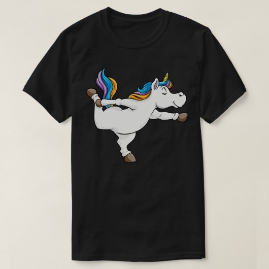Unicorn bij yoga t-shirt (Design voorkant)