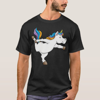 Unicorn bij yoga t-shirt