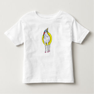 Unicorn bij zwemmen met Swim-ring Kinder Shirts